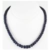 Image 1 : 283.66ctw Natural Sapphire Rondelles Necklace