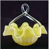 Image 1 : Art Glass Twist handle Basket