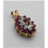 Image 1 : Ruby & Diamond Pendant 14k YG