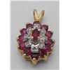 Image 2 : Ruby & Diamond Pendant 14k YG