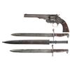 Image 1 : Smith & Wesson Second Model Schofield Revolver with Two Krag Bayonets and a Wooden Baton