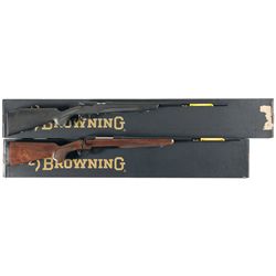 Two Boxed Browning Bolt Action Rifles