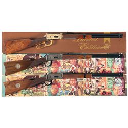 Three Boxed Winchester Model 94 Lever Action Commemorative Carbines