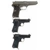 Image 2 : Three Semi-Automatic European Pistols with Holsters