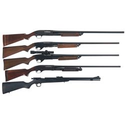 Four Shotguns and One Rifle