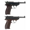 Image 2 : Two Nazi P 38 Semi-Automatic Pistols