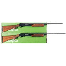 Two Remington Slide Action Shotguns with Original Boxes - A) Remington 870 Wingmaster 16 Gage Slide