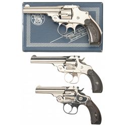 Collector's Lot of Three Smith and Wesson 32 Caliber Double Action Revolvers