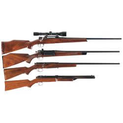 Three Bolt Action Long Guns and One Air Rifle