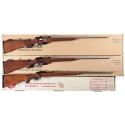 Three Boxed Bolt Action Rifles