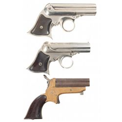 Three Antique Pocket Hand Guns