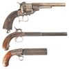 Image 1 : Three Antique Percussion Handguns