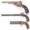 Image 2 : Three Antique Percussion Handguns