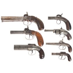 Seven Antique Handguns