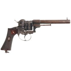 Engraved LeFaucheux Double Action Pinfire Revolver