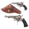 Image 1 : Collector's Lot of Two Antique European Folding Trigger Double Action Revolvers