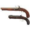 Image 2 : Two Antique Pistols A) Tower Marked Flintlock Pistol with Belgian Proof Mark