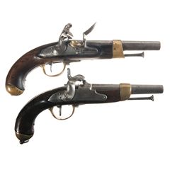 Two Martial Single Shot Pistols