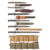 Image 1 : Four Bayonets, Two Bowie Knives and Two Bandoliers
