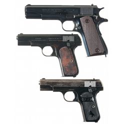 Three Colt Semi-Automatic Pistols