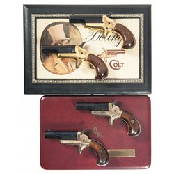 Two Cased Sets of Colt Derringers