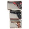 Image 1 : Three Browning Semi-Automatic Pistols with Cases