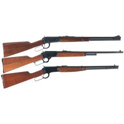 Three Lever Action Long Guns