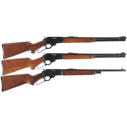Three Marlin Lever Action Long Guns