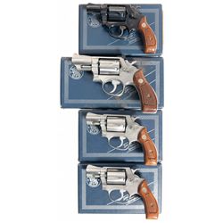 Collector's Lot of Four Boxed Smith & Wesson Double Action Revolvers