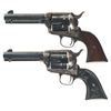 Image 1 : Two Colt Single Action Army Revolvers A) Colt 3rd Generation Single Action Army Revolver