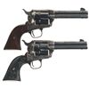 Image 2 : Two Colt Single Action Army Revolvers A) Colt 3rd Generation Single Action Army Revolver