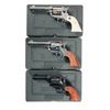 Image 1 : Three Ruger Vaquero Single Action Revolvers with Cases