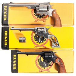 Three Boxed Ruger Revolvers
