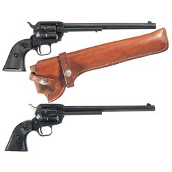 Two F Series Colt Buntline Scout Single Action Revolvers