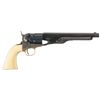 Image 1 : Italian Copy of a Colt Model 1860 Army Percussion Revolver with Fluted Cylinder and Ivory Grip