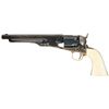 Image 3 : Italian Copy of a Colt Model 1860 Army Percussion Revolver with Fluted Cylinder and Ivory Grip