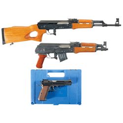 Two Handguns and One Rifle