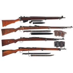 Four Military Bolt Action Rifles