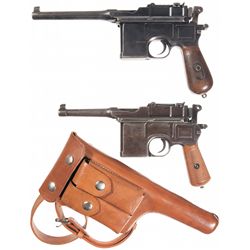 Two Mauser Broomhandle Pistols