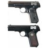 Image 1 : Two Colt Hammerless Semi-Automatic Pistols