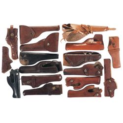 Seventeen Colt Woodsman Holsters