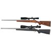 Image 2 : Two Savage Bolt Action Varmint Rifles with Scopes