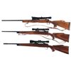 Image 2 : Three Bolt Action Rifles with Scopes