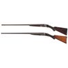 Image 2 : Two Damascus Side by Side Hammerless Shotguns