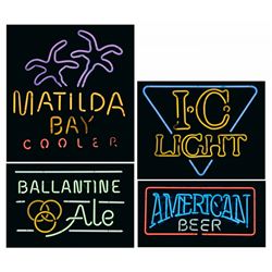 Four Various Neon Signs