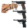 Image 1 : Three P-38 Semi-Automatic Pistols