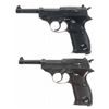 Image 1 : Collector's Lot of Two WWII German P-38 Semi-Automatic Pistols