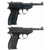 Image 2 : Collector's Lot of Two WWII German P-38 Semi-Automatic Pistols