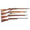 Image 1 : Four Bolt Action Rifles