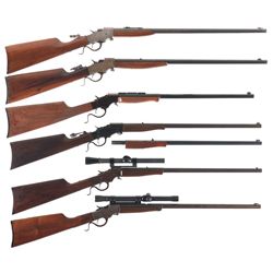 Six Single Shot Rifles